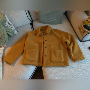 Uniqlo teddy jacket yellow mustard size XL